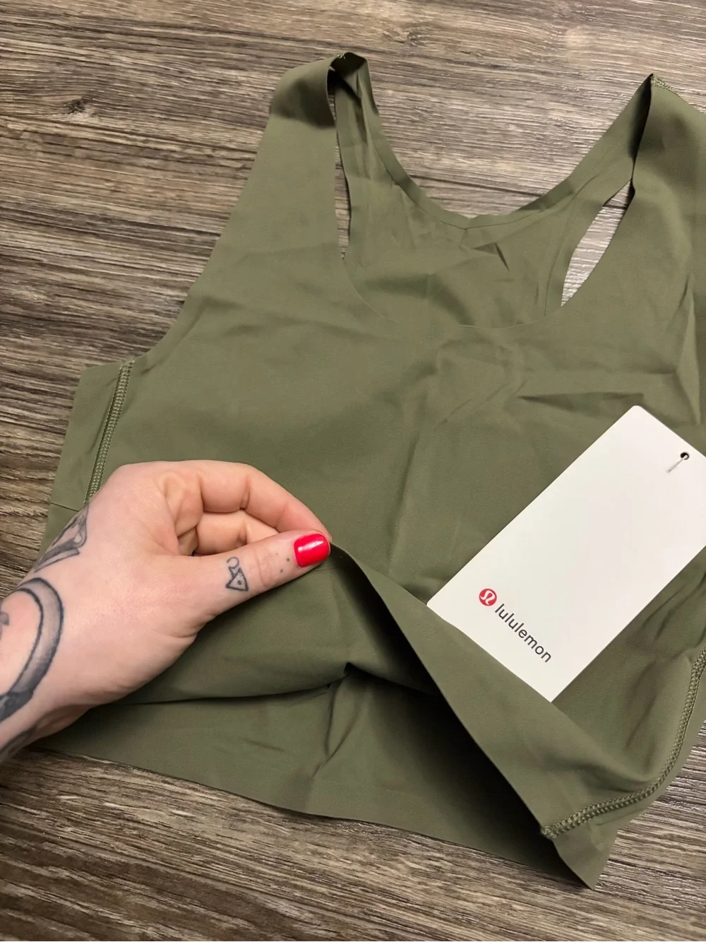 NWT Lululemon Fast and Free Tank Top *Light (Bay Leaf) Size XS